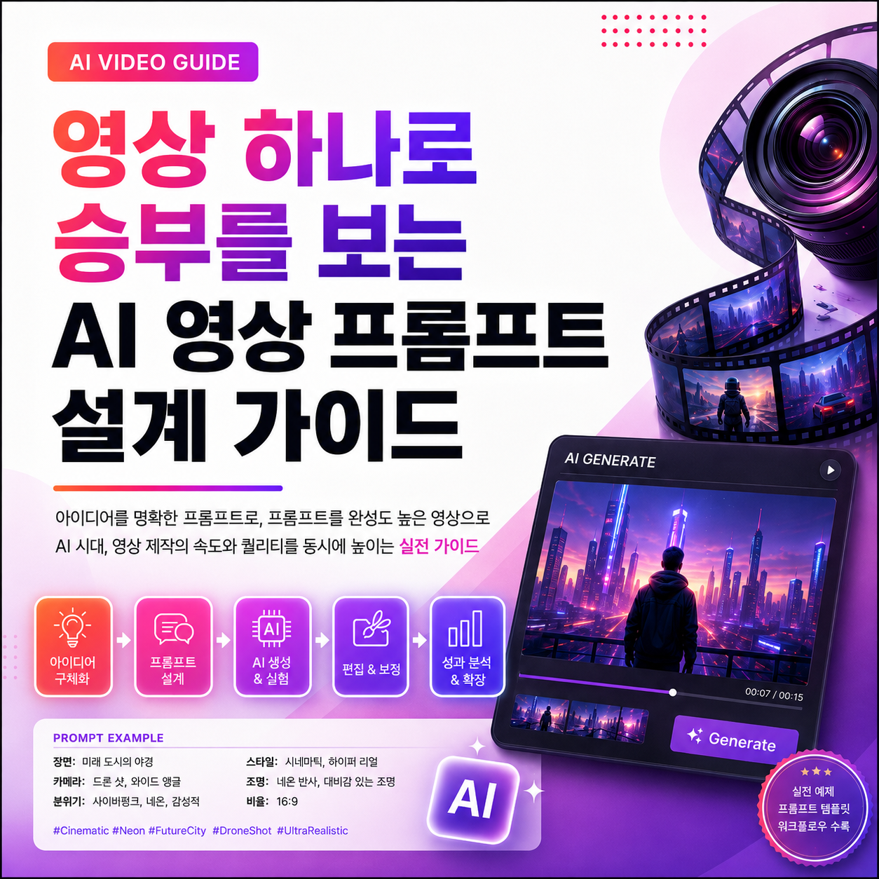 AI 영상 프롬프트 설계 가이드 표지